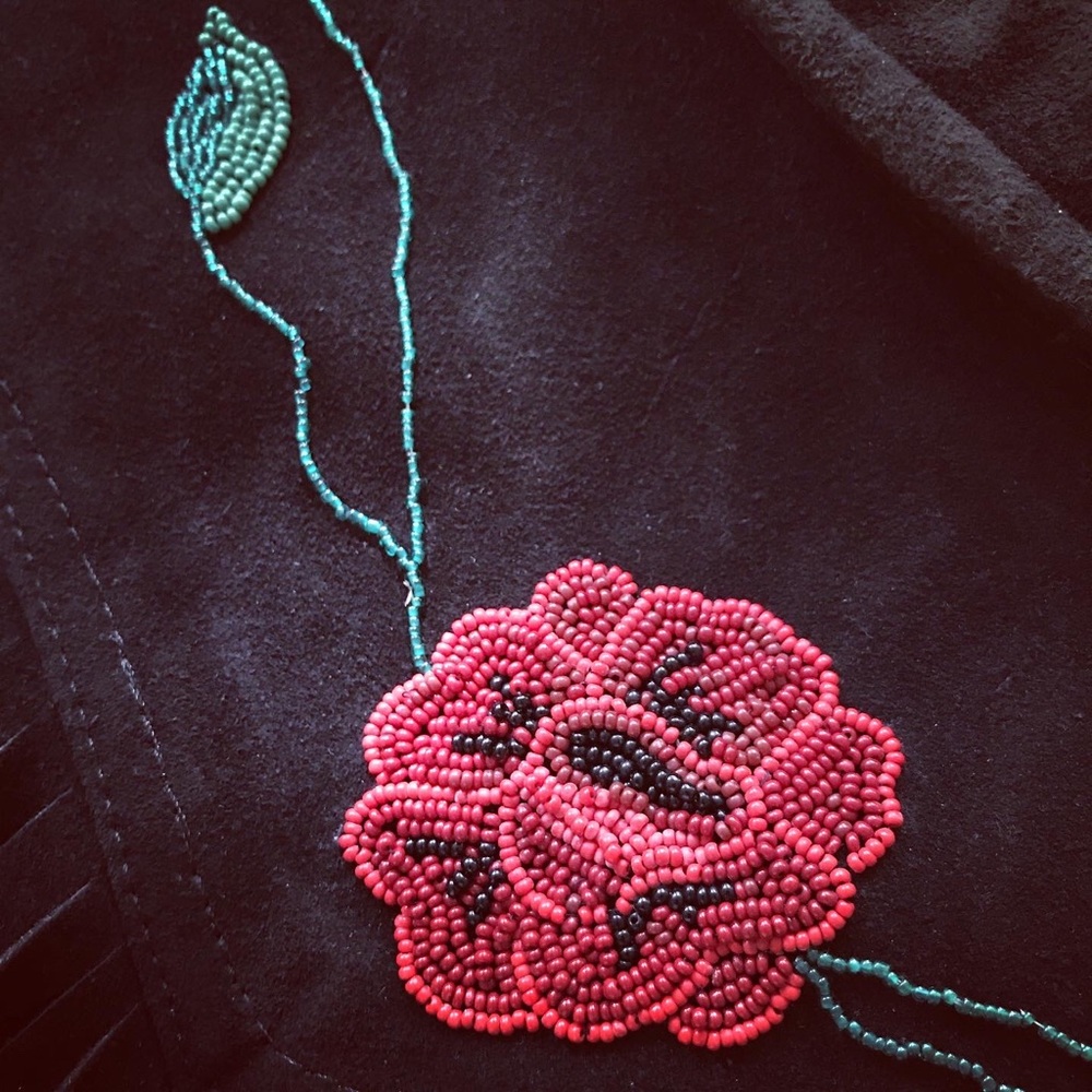 Vintage Prince Suede Embroidered Western Style Fringe Cowboy Jacket - Picture 11 of 16